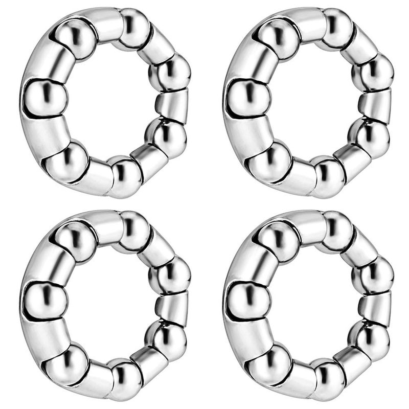 Jaceyon Bike Ball Bearing Bicycle Bearings for Front and Rear Hub Wheel 5/21" x 7 Balls Repair Accessories Pack of 4 Ball Bearing Retainer Cages for Bicycle - Image 1